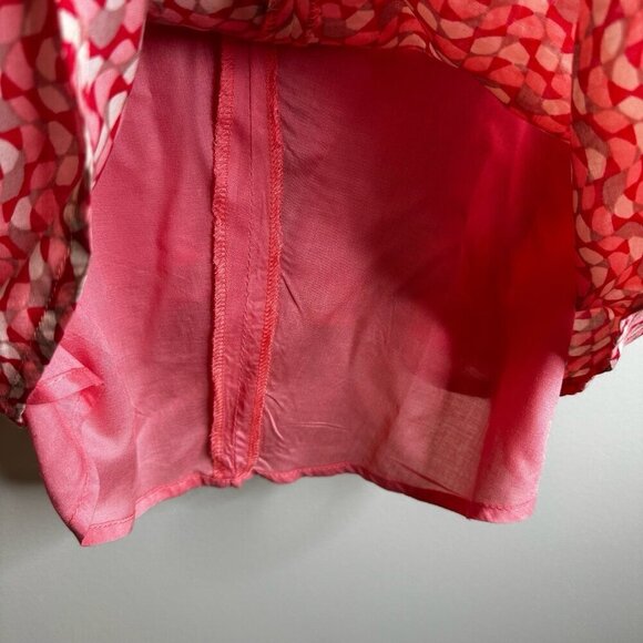 Anthropologie‎ Maeve Verena Tie Front Sleeveless Top Size Medium Pink/Red Boho - Picture 5 of 11